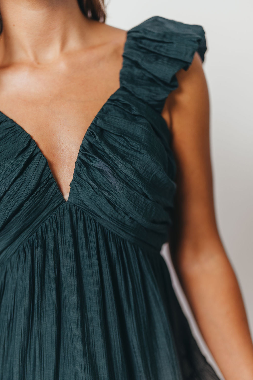 Katy Pleated Bodice Maxi Dress in Deep Teal - Bump Friendly *9/10 PRE-ORDER*